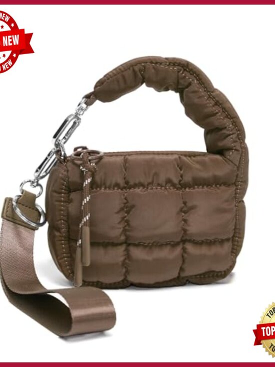Quilted Puff Backpack Set with Wristlet for Travel Gym Work main image 6